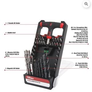 Hyper Tough 50-Piece Combination Bit Set
